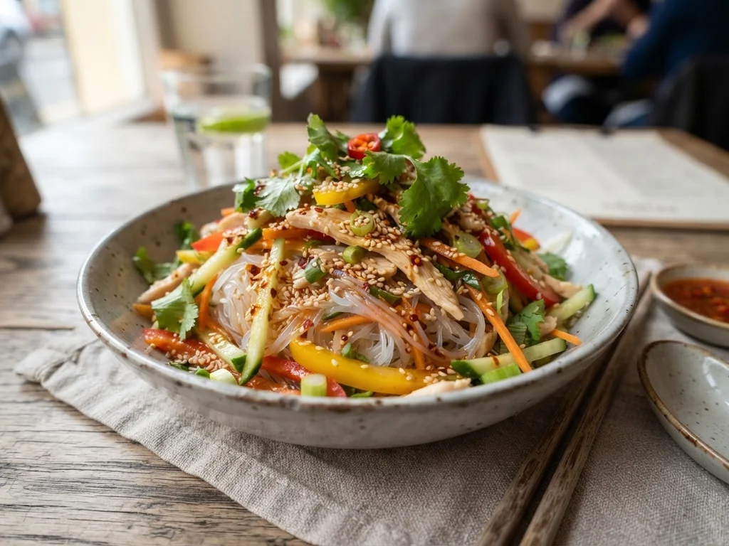 Паназиатский салат с курицей