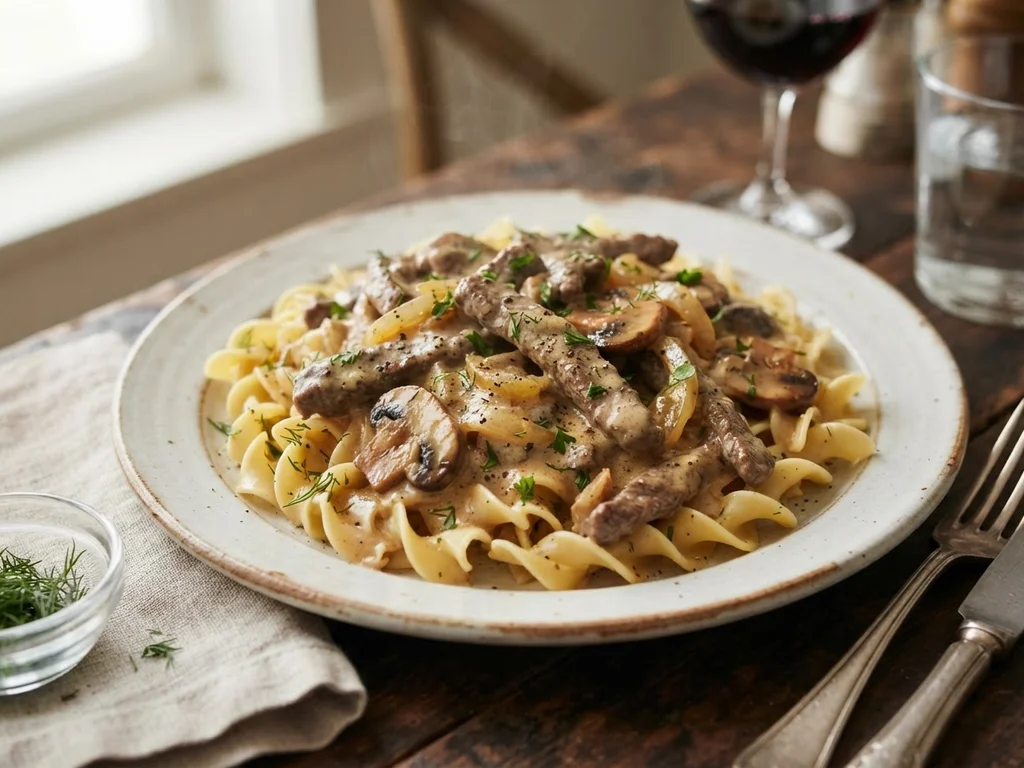 Бефстроганов из говядины